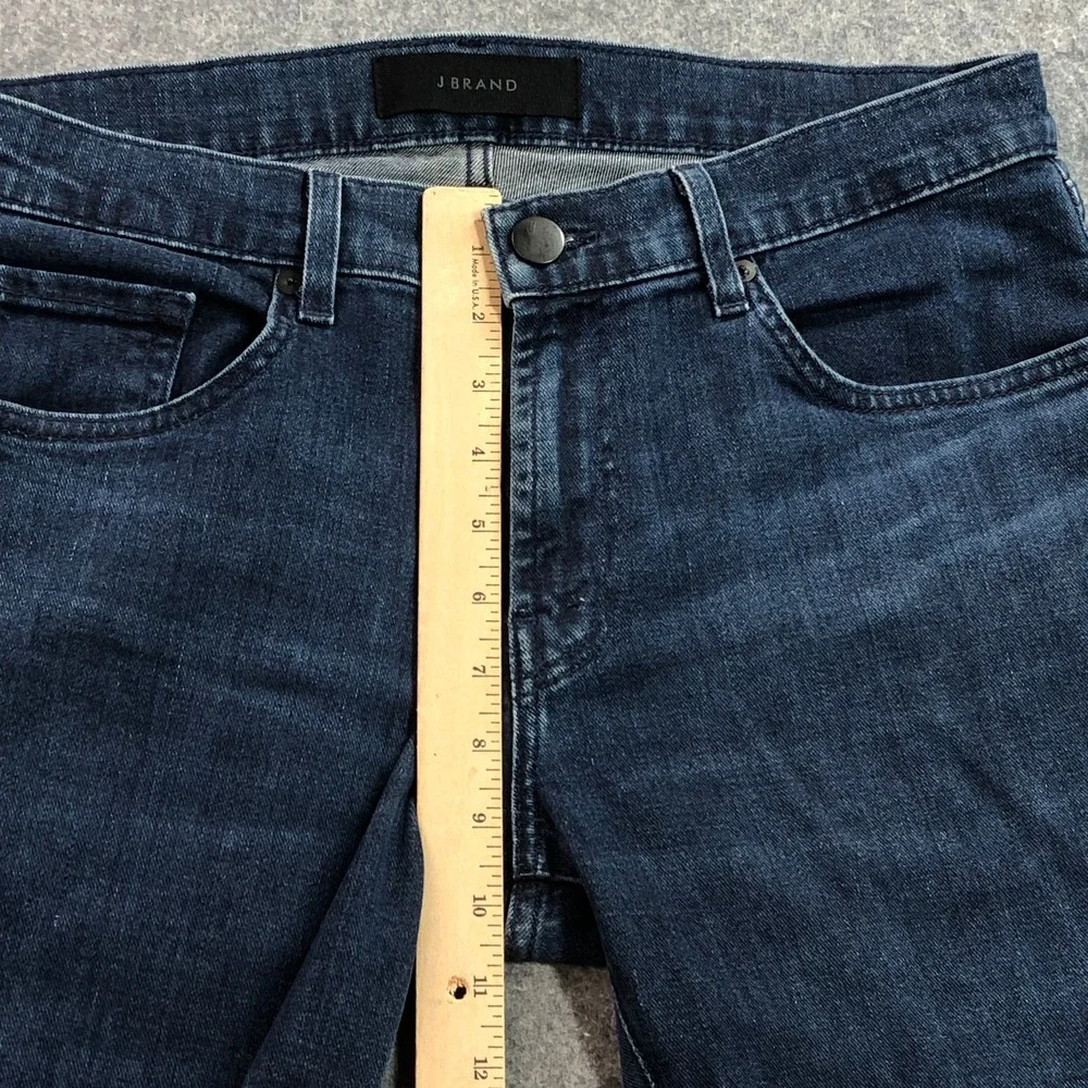 J Brand Mens Kane Slim Straight Jeans 31 Dark Blue Truncus Stretch Made in USA
